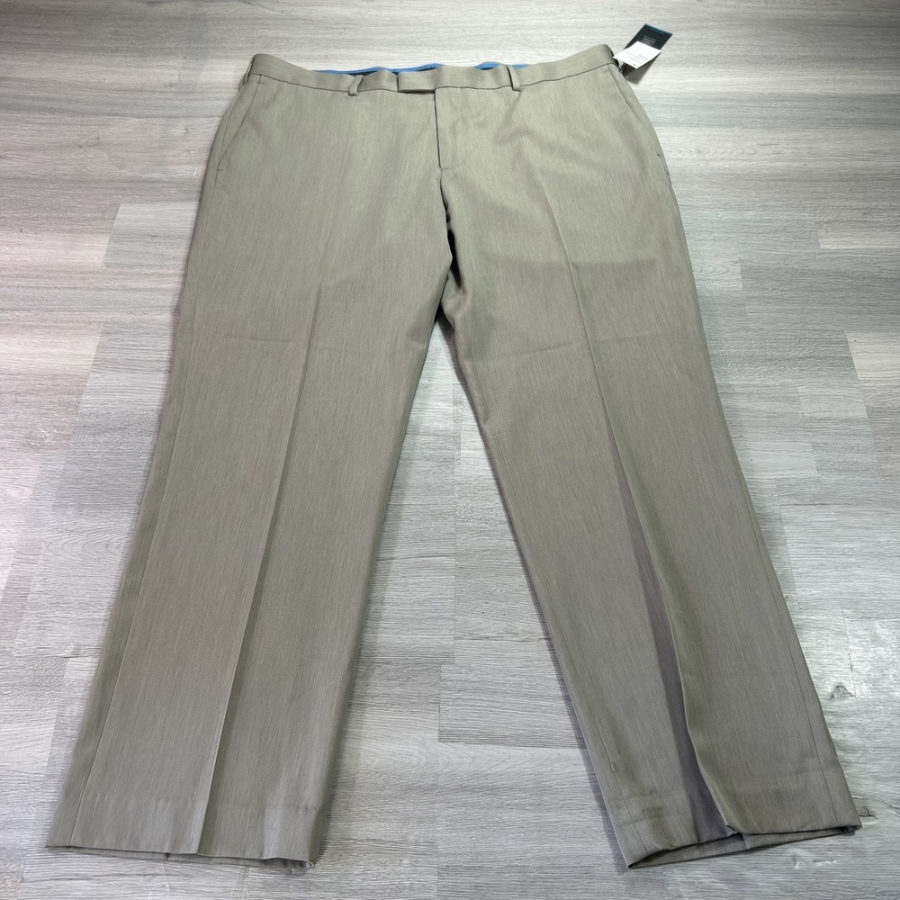 NEW Axist Ultra Series Pants Mens 40x30 Beige Straight Dress Microfiber No Iron